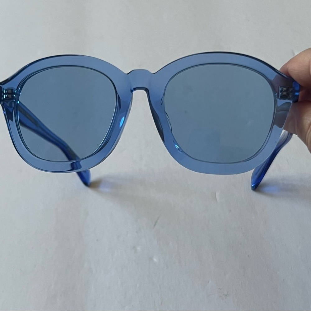 CELINE CL40017F ROUND SUNGLASSES BLUE NEW WITH CELINE CASE - Picture 11 of 16